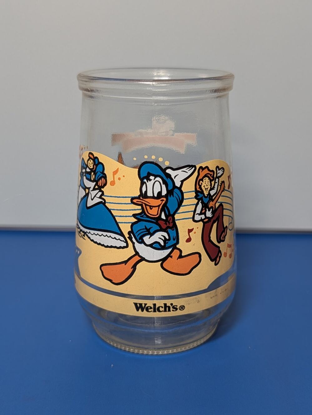 Vintage Welch's Melody Time Jelly Jar #6 Featuring Donald Duck, Pre-Owned